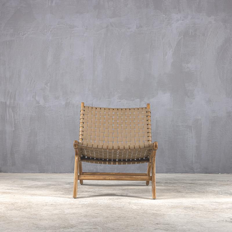 Καρέκλα ξύλινη STRAP OUTDOOR LOUNGE CHAIR 1500