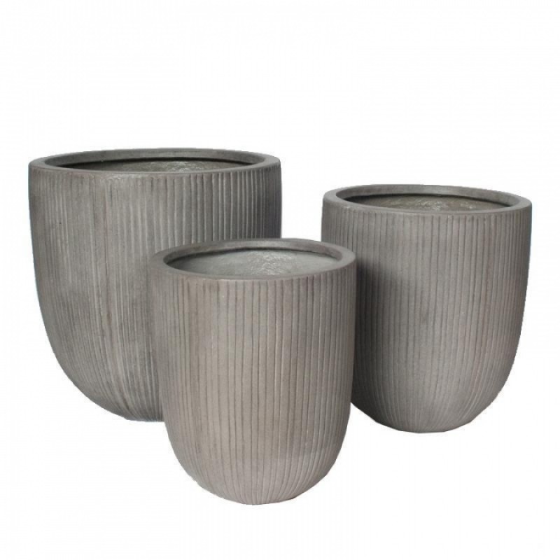 ΚΑΣΠΩ ΒULLΕΤ SΤRΙΡΕD FS334 ΣΕΤ ΤΩΝ 3 Μήκος: 52/45 cm, Πλάτος: 45/38 cm, Ύψος: 59/56 cm ( υλικο τσιμέντο -  fiberglass )