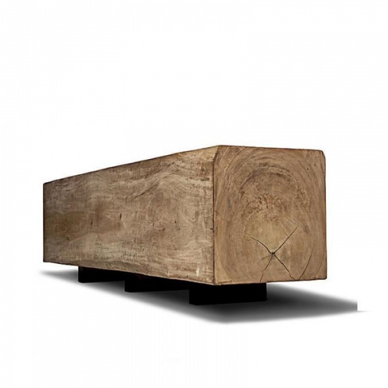 ΠΑΓΚΟΣ LOG ΑΠΟ ΑΚΑΤΕΡΓΑΣΤΟ ΞΥΛΟ SUAR  code 143053 Μήκος: 45 cm, Πλάτος: 200 cm, Ύψος: 45 cm