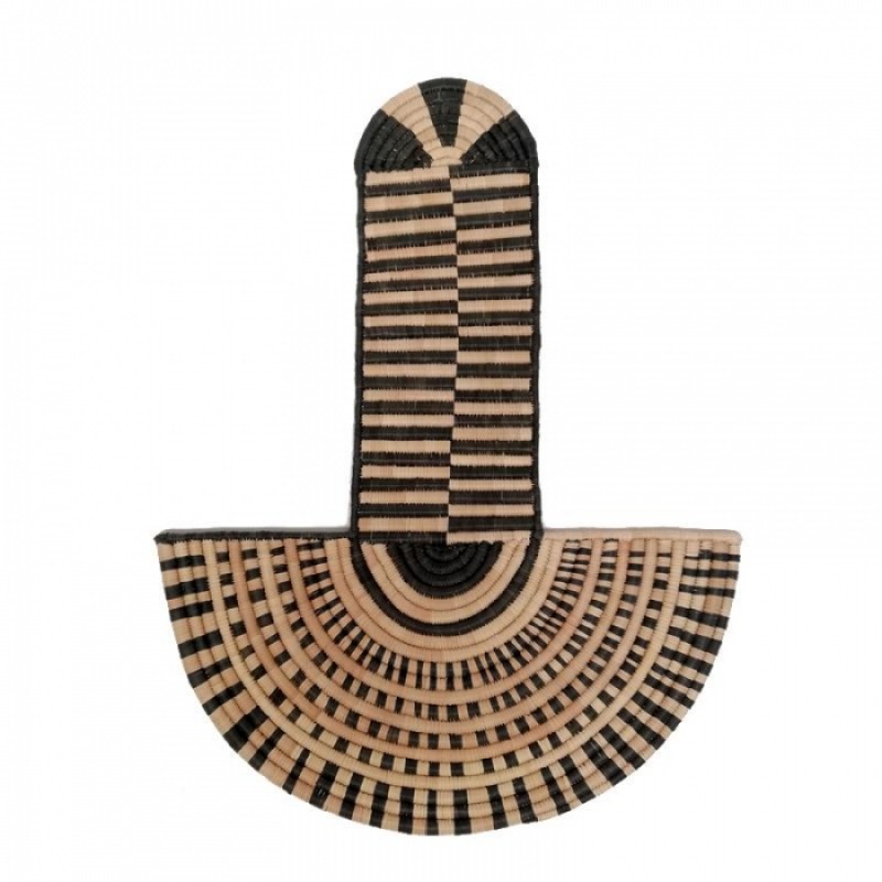 ΔΙΑΚΟΣΜΗΤΙΚΟ ΤΟΙΧΟΥ ΑΠΟ ΣΧΟΙΝΙ ΑΒSΤRΑCΤ ΜΑSΚ ΒLΑCΚ 3 - Μήκος: 50 cm, Ύψος: 80 cm