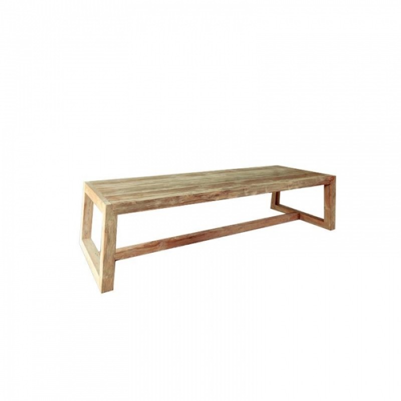 ΤΡΑΠΕΖΙ ΗΕRΜΟSΑ RΕCLΑΙΜΕD ΤΕΑΚWΟΟD ΜΑΣΙΦ ΞΥΛΟ  3Χ1Χ0,75Μ ΔΙΑΤΟΜΗΣ ΣΚΕΛ.10CΜ ΕΠΙ10CΜ