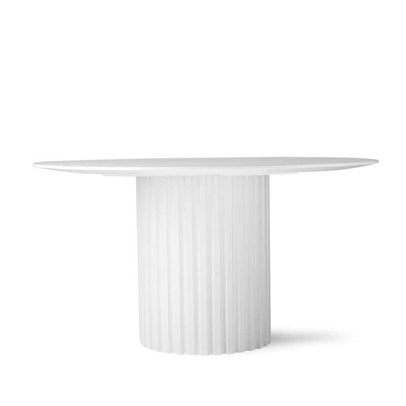 Τραπέζι ξύλινο  MTA2837 PILLAR DINING TABLE ROUND WHITE   140 × 140 × 75 cm (L x W x H)