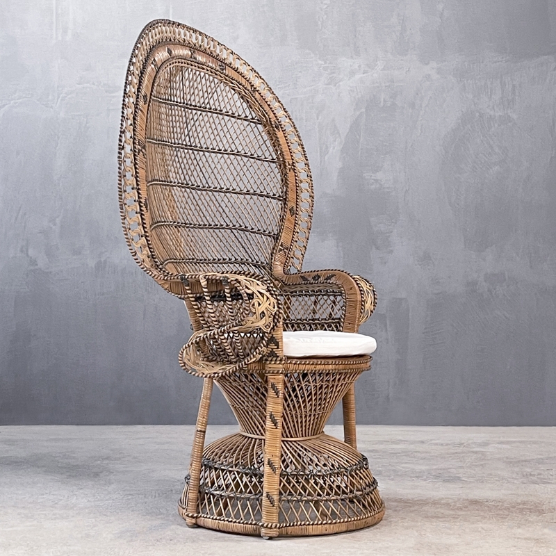 RETRO ARMCHAIR CLASSIC NATURAL CUSHION   115×70×150cm  cod 89900