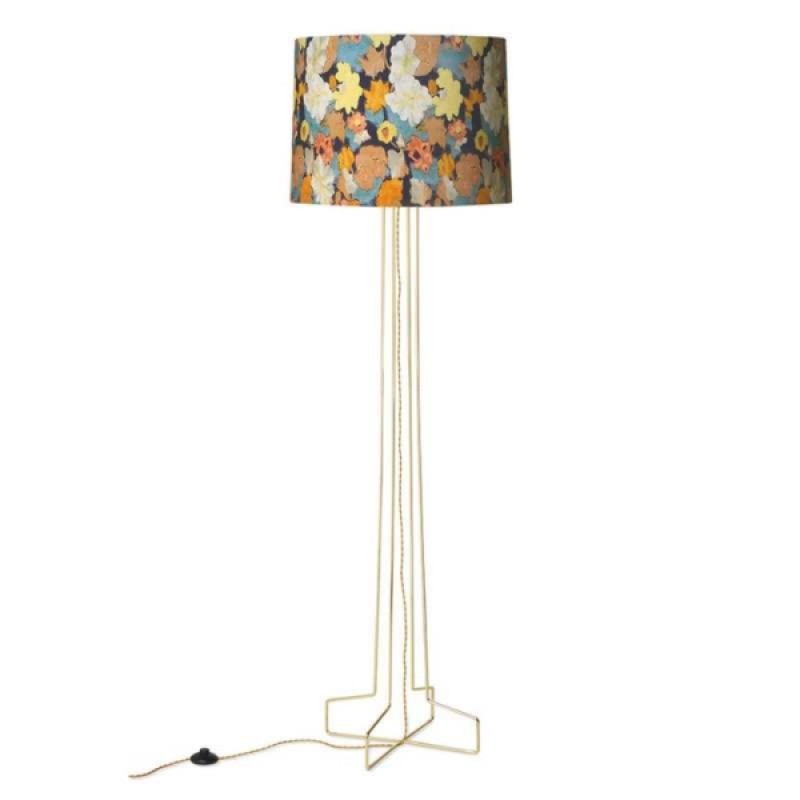 VOL5088 DORIS FOR HKLIVING: METAL WIRE FLOOR LAMP BRASS, FLORAL  code 58900  Επιδαπέδιο φωτιστικό  54 × 54 × 175 cm (L x W x H)