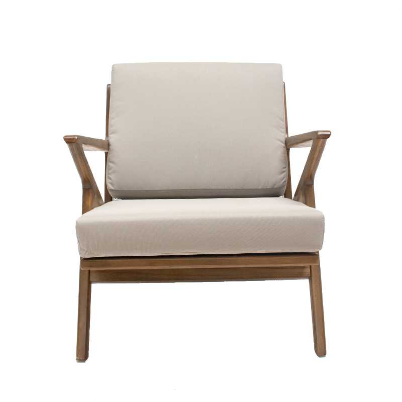 ZEAL LOUNGE ARMCHAIR TEAK - ΞΥΛΙΝΗ ΠΟΛΥΘΡΟΝΑ KΩΔ 5397S 75x90x77cm