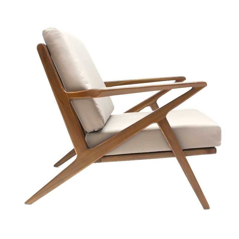 ZEAL LOUNGE ARMCHAIR TEAK - ΞΥΛΙΝΗ ΠΟΛΥΘΡΟΝΑ KΩΔ 5397S 75x90x77cm