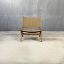 JAVA LOUNGE ARMCHAIR OLEFIN BEIGE - ΞΥΛΙΝΗ ΠΟΛΥΘΡΟΝΑ KΩΔ 5399S 77x66x77cm