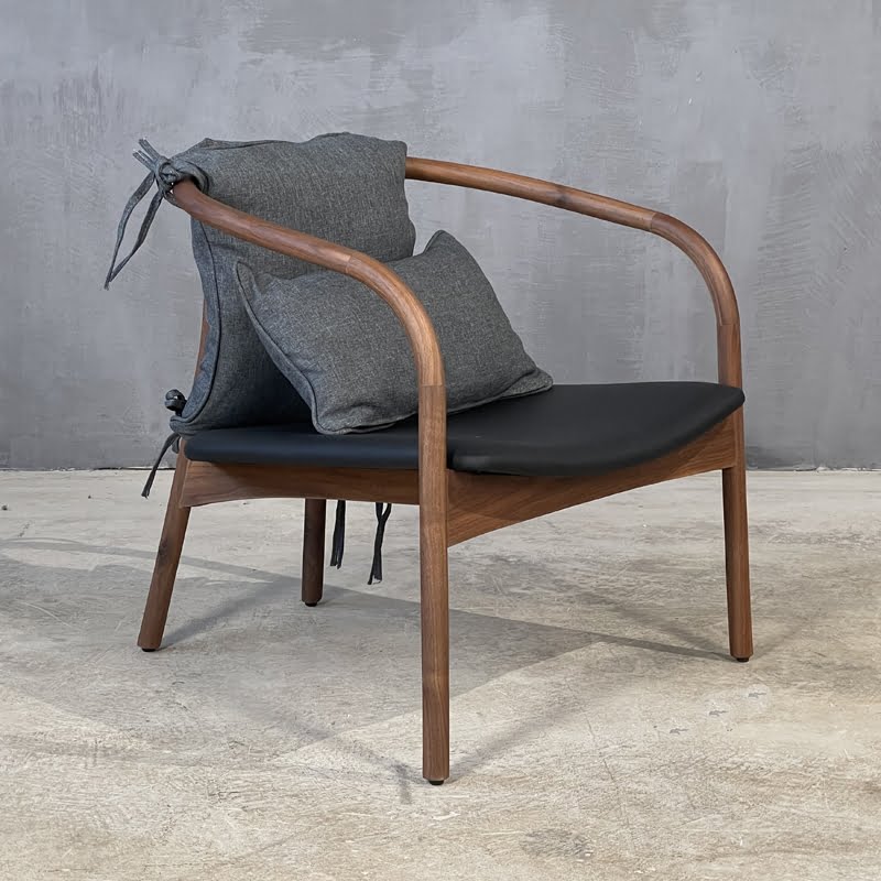 THE TOKYO LOUNGE ARMCHAIR AMERICAN WALNUT - ΠOΛΥΘΡΟΝΑ ΞΥΛΙΝΗ ΚΩΔ 6769S - 67×67x66cm