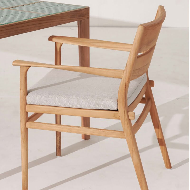 MARINO DINING ARMCHAIR TEAK - ΠΟΛΥΘΡΟΝΑ ΞΥΛΙΝΗ ΚΩΔ 6814S - 56×62x83cm