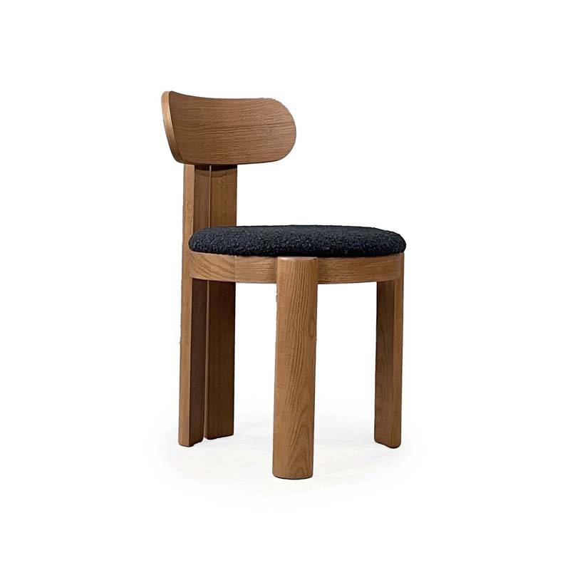 THE HUMANOID II DINING CHAIR - ΚΑΡΕΚΛΑ ΞΥΛΙΝΗ ΜΕ ΜΠΟΥΚΛΕ ΥΦΑΣΜΑ ΚΩΔ 6850S 50x50x75cm