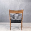 ROSA ARMCHAIR TEAK BLACK ROPE - ΚΑΡΕΚΛΑ ΞΥΛΙΝΗ ΜΕ ΣΧΟΙΝΙ ΚΩΔ 6856S 65x76x90cm