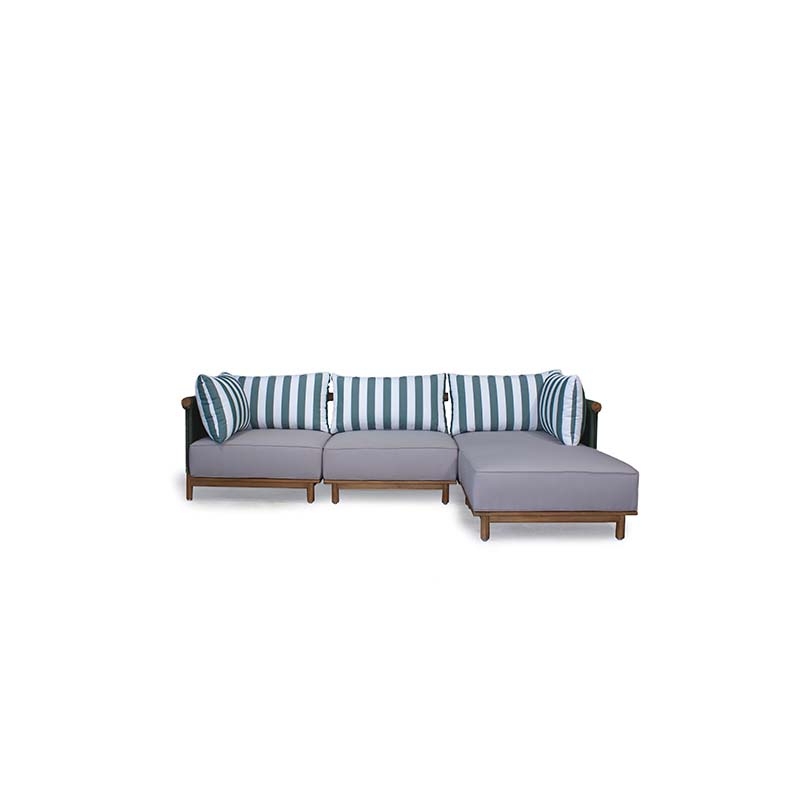 ZELINE HOCKER ELEMENT SOFA TEAK- ΞΥΛΙΝΟΣ ΚΑΝΑΠΕΣ ΚΩΔ 6862S 85x85x34cm