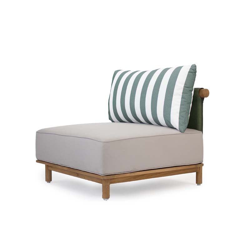 ZELINE MIDDLE ELEMENT SOFA TEAK - ΞΥΛΙΝΟΣ ΚΑΝΑΠΕΣ ΚΩΔ 6860S 80x80x60cm