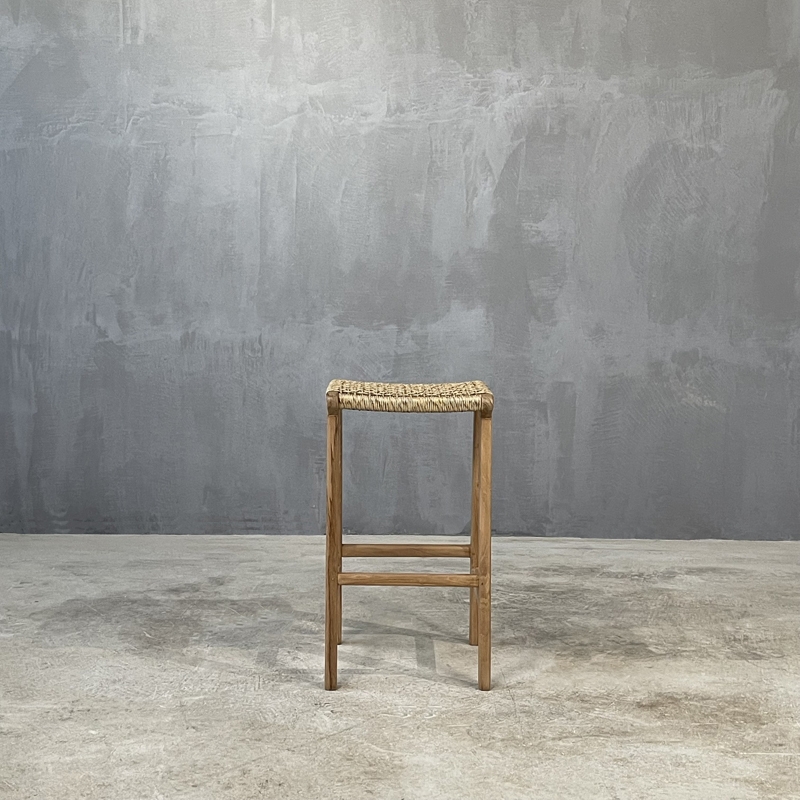 RULIS STOOL TEAK WOOD - ΣΚΑΜΠΩ ΞΥΛΙΝΟ ΚΩΔ 6866S -  34x40x68cm