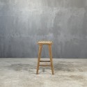 RULIS STOOL TEAK WOOD - ΣΚΑΜΠΩ ΞΥΛΙΝΟ ΚΩΔ 6866S -  34x40x68cm