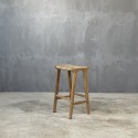 RULIS STOOL TEAK WOOD - ΣΚΑΜΠΩ ΞΥΛΙΝΟ ΚΩΔ 6866S -  34x40x68cm