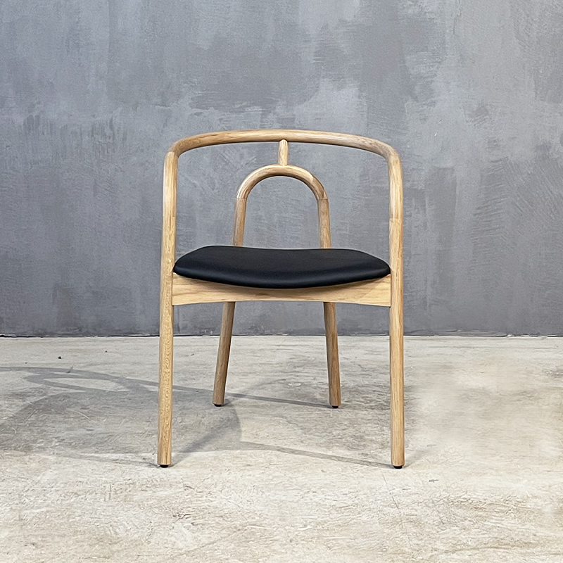 ΑΜΕRΙCΑΝ ΟΑΚ ΡU ARMCHAIR - ΠΟΛΥΘΡΟΝΑ ΞΥΛΙΝΗ ΚΩΔ 7575S 55x55x75cm