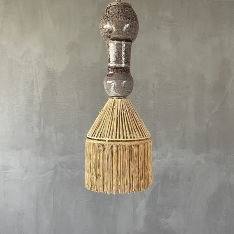 GEORGETTE RAFFIA PENDAND LAMP  cod 79990 Φ  42 cm 