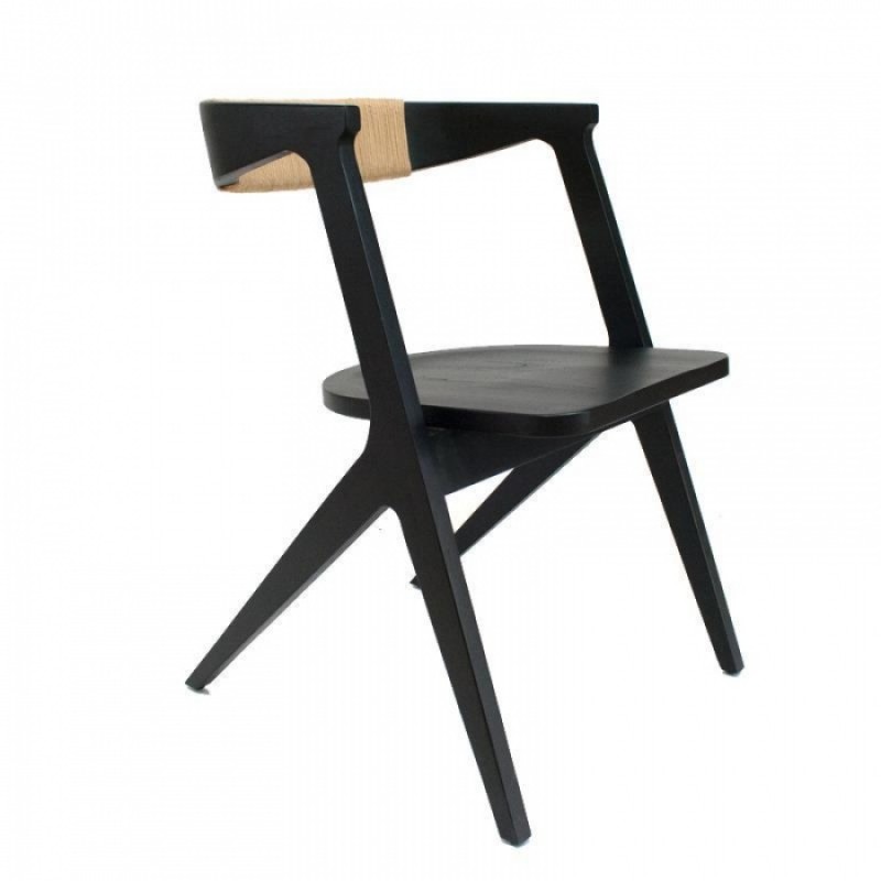 ΚΑΡΕΚΛΑ JUΑΝ ΑΠΟ ΞΥΛΟ ΤΕΑΚ ΣΕ ΜΑΥΡΟ ΧΡΩΜΑ Μήκος: 59 cm, Πλάτος: 53 cm, Ύψος: 76 cm