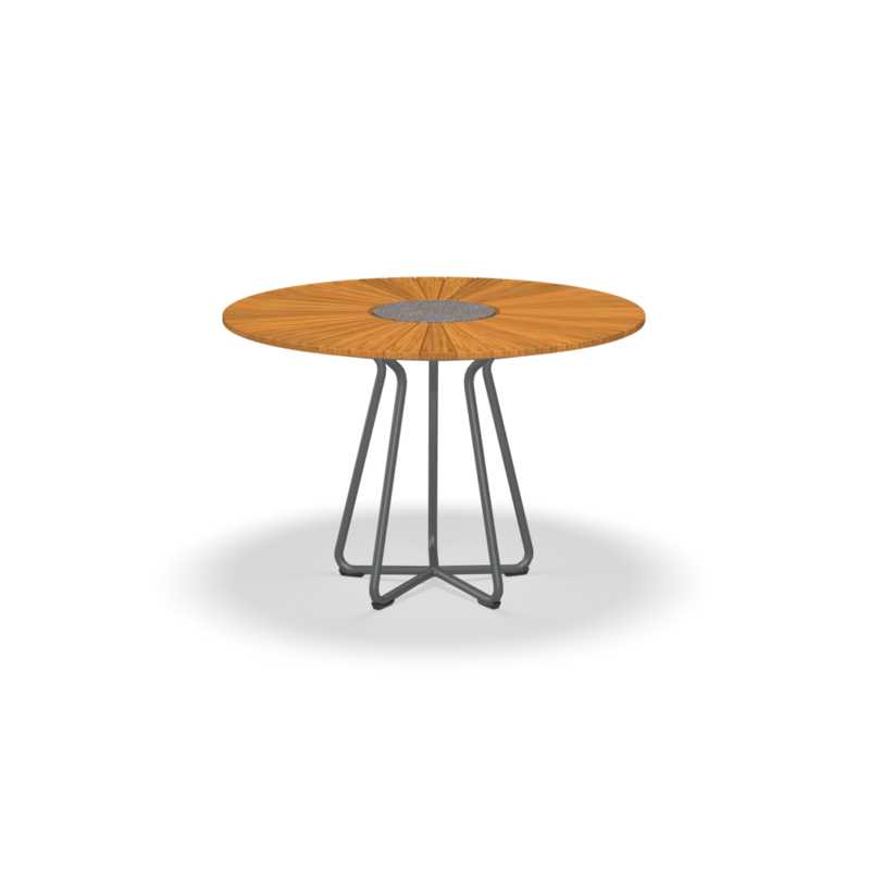 ΤΡΑΠΕΖΙ ΑΛΟΥΜΙΝΙΟΥ ΜΠΑΜΠΟΥ - CIRCLE 110 TABLE  H:74,5 x W:110 x D:110 cm