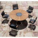 ΤΡΑΠΕΖΙ ΑΛΟΥΜΙΝΙΟΥ ΜΠΑΜΠΟΥ - CIRCLE 110 TABLE  H:74,5 x W:110 x D:110 cm