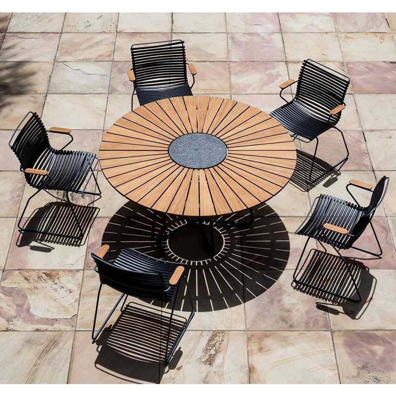 ΤΡΑΠΕΖΙ ΑΛΟΥΜΙΝΙΟΥ ΜΠΑΜΠΟΥ - CIRCLE 110 TABLE  H:74,5 x W:110 x D:110 cm