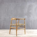 Πολυθρόνα ξυλινη   STRAW ARMCHAIR TEAK    51 × 57 × 71 cm (L x W x H)