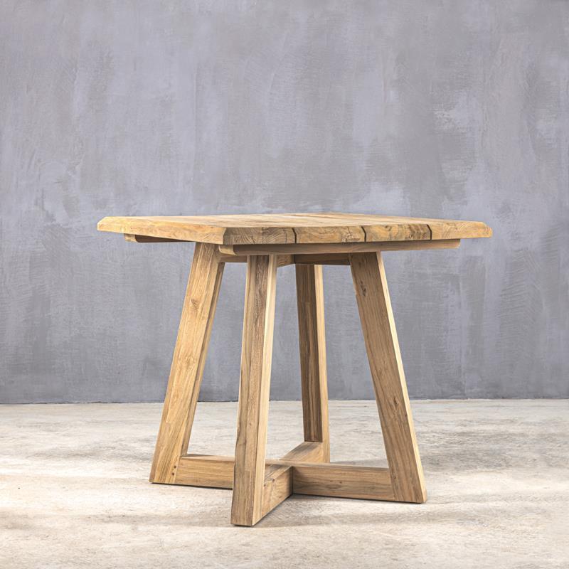 ΤΡΑΠΕΖΙ  ΞΥΛΙΝΟ  SPARTA 80 TABLE RECLAIMED TEAK -  80 × 80 × 755 cm (L x W x H)  COD 80090   
