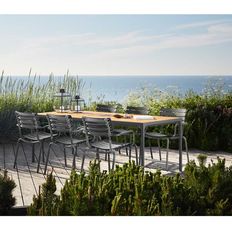 ΤΡΑΠΕΖΙ ΑΛΟΥΜΙΝΙΟΥ ΜΠΑΜΠΟΥ  FOUR 160 TABLE   Aluminium, Natural Rattan / Bamboo / Cane   160 × 90 × 74 cm (L x W x H)