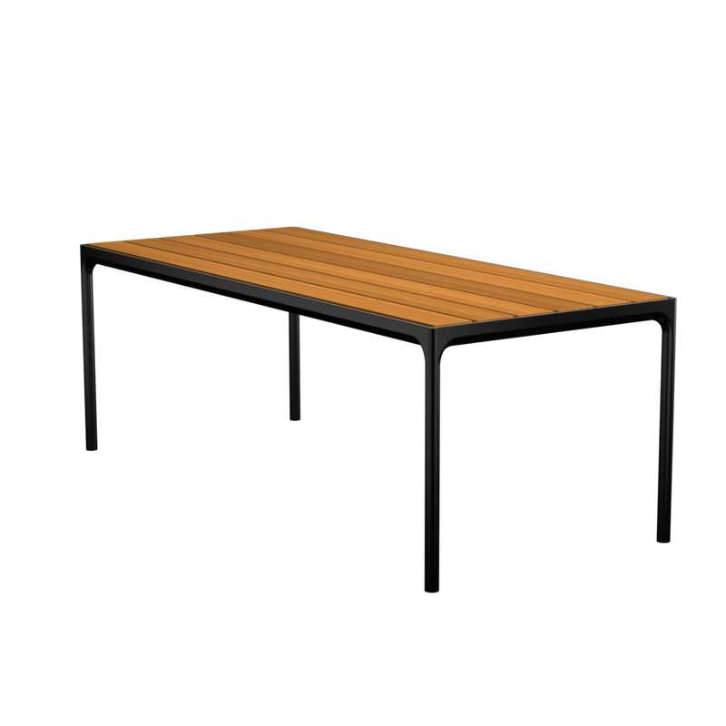 ΤΡΑΠΕΖΙ ΑΛΟΥΜΙΝΙΟΥ ΜΠΑΜΠΟΥ  FOUR 160 TABLE   Aluminium, Natural Rattan / Bamboo / Cane   160 × 90 × 74 cm (L x W x H)