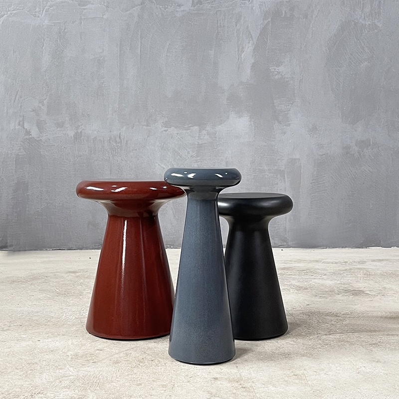 GLAZED TEAL 23 SIDE TABLE  - ΤΡΑΠΕΖΑΚΙ ΣΑΛΟΝΙΟΥ ΚΩΔ 2356S - 23×23×56cm 