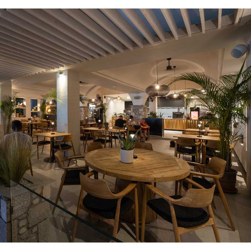 IKON 140 TABLE RΕCLAIMED TEAK - ΤΡΑΠΕΖΙ ΣΤΡΟΓΓΥΛΟ ΚΩΔ 1531S -  140×140×75cm 