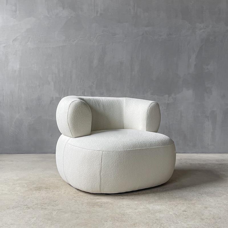 Πολυθρόνα υφασματινη  6661 TEDDY NEST LOUNGE CHAIR BOUCLE   81 × 87 × 70 cm (L x W x H)