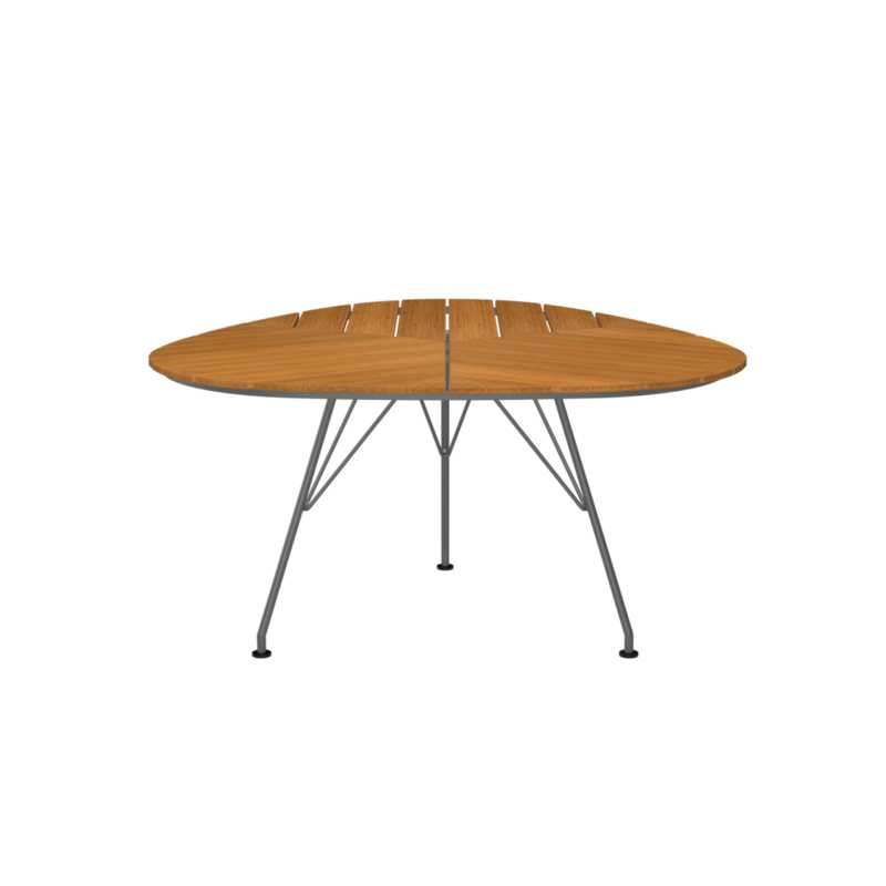 ΤΡΑΠΕΖΙ ΑΛΟΥΜΙΝΙΟΥ ΜΠΑΜΠΟΥ   LEAF TABLE   Aluminium, Natural Rattan / Bamboo / Cane  H:74,5 x W:146 x D:146 cm 