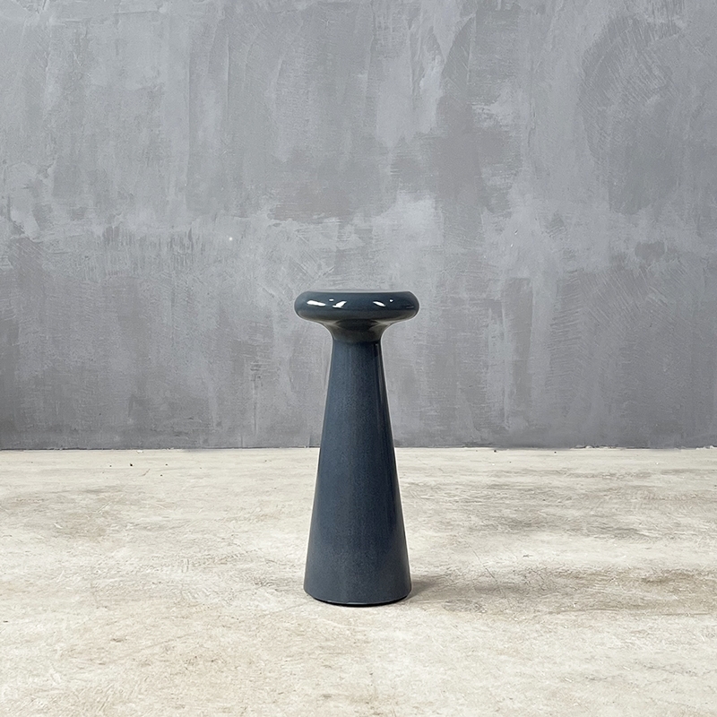 GLAZED TEAL 23 SIDE TABLE  - ΤΡΑΠΕΖΑΚΙ ΣΑΛΟΝΙΟΥ ΚΩΔ 2356S - 23×23×56cm 