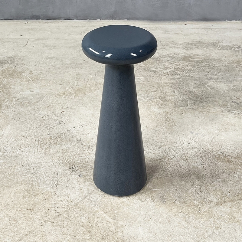 GLAZED TEAL 23 SIDE TABLE  - ΤΡΑΠΕΖΑΚΙ ΣΑΛΟΝΙΟΥ ΚΩΔ 2356S - 23×23×56cm 
