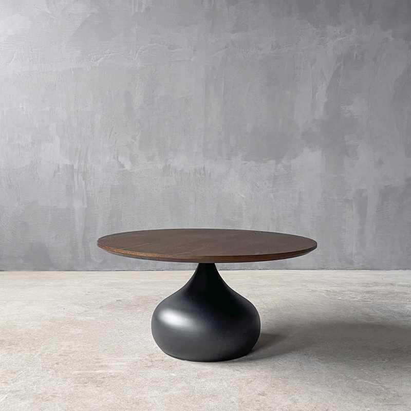 RINGO 80 CΟFFΕΕ ΤΑΒLΕ ΜΕΤΑL WALNUT - ΤΡΑΠΕΖΑΚΙ ΣΑΛΟΝΙΟΥ ΚΩΔ 4321S -  80×80×39cm 