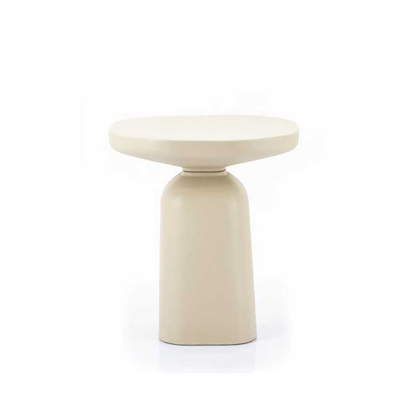 SQUAND MEDIUM BEIGE COFFEE TABLE  - ΤΡΑΠΕΖΙ ΣΑΛΟΝΙΟΥ ΑΛΟΥΜΙΝΙΟΥ ΜΠΕΖ   Size 45 × 45 × 50 cm (L x W x H)  