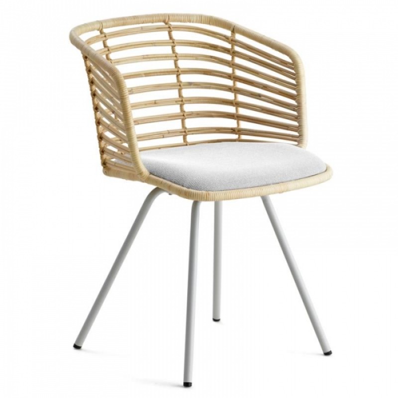 ΠΟΛΥΘΡΟΝΑ SΡΙΝ 7430 ΑΠΟ ΦΥΣΙΚΟ RATTAN ΚΑΙ ΜΕΤΑΛΛΙΚΟ ΣΚΕΛΕΤΟ ΣΕ ΛΕΥΚΟ ΧΡΩΜΑ 52 Χ 55 Χ 74 cm