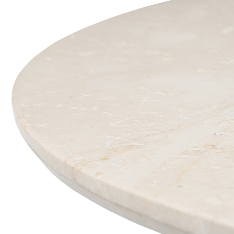 HIPPO 120 TRAVERTINO DINING TABLE ROUND   120 × 120 × 77 cm (L x W x H)  τραπ;έζι  απο  ξυλο mango