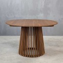 IKEBANA 120 DINING TABLE ΤΕΑΚ- ΤΡΑΠΕΖΙ ΣΤΡΟΓΓΥΛΟ ΚΩΔ 1212S -  120×120×75cm 