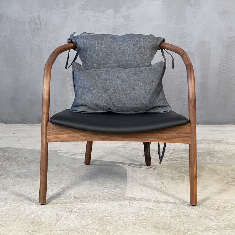 AMERICAN WALNUT LOUNGE ARMCHAIR - ΠΟΛΥΘΡΟΝΑ ΞΥΛΙΝΗ ΚΩΔ 6667S 67x67x66cm