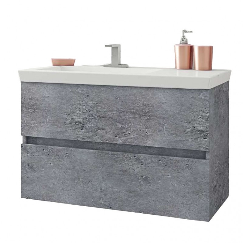 Drop Luxus 85 Πάγκος με Νιπτήρα Μελαμίνη Μ81xΒ40xΥ50cm Granite Κωδικός: 40955804