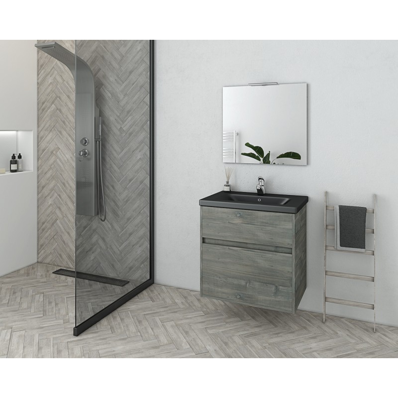 Drop Instinct 65 Πάγκος με Νιπτήρα & Καθρέπτη Smoked Oak Κωδικός: 51785845 