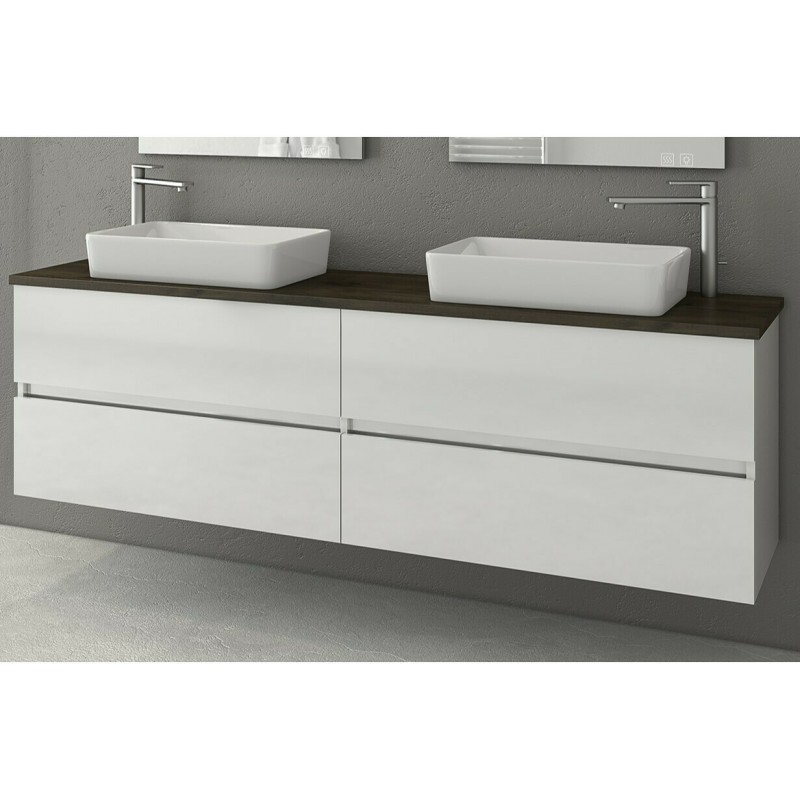 Drop Luxus 160 Πάγκος με Νιπτήρα με Φως Μ163xΒ41xΥ50cm White Top Κωδικός: 36231311