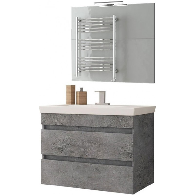 Drop Luxus 70 Slim Πάγκος με Νιπτήρα & Καθρέπτη Μ67.5xΒ40xΥ50cm Granite Κωδικός: 48780774