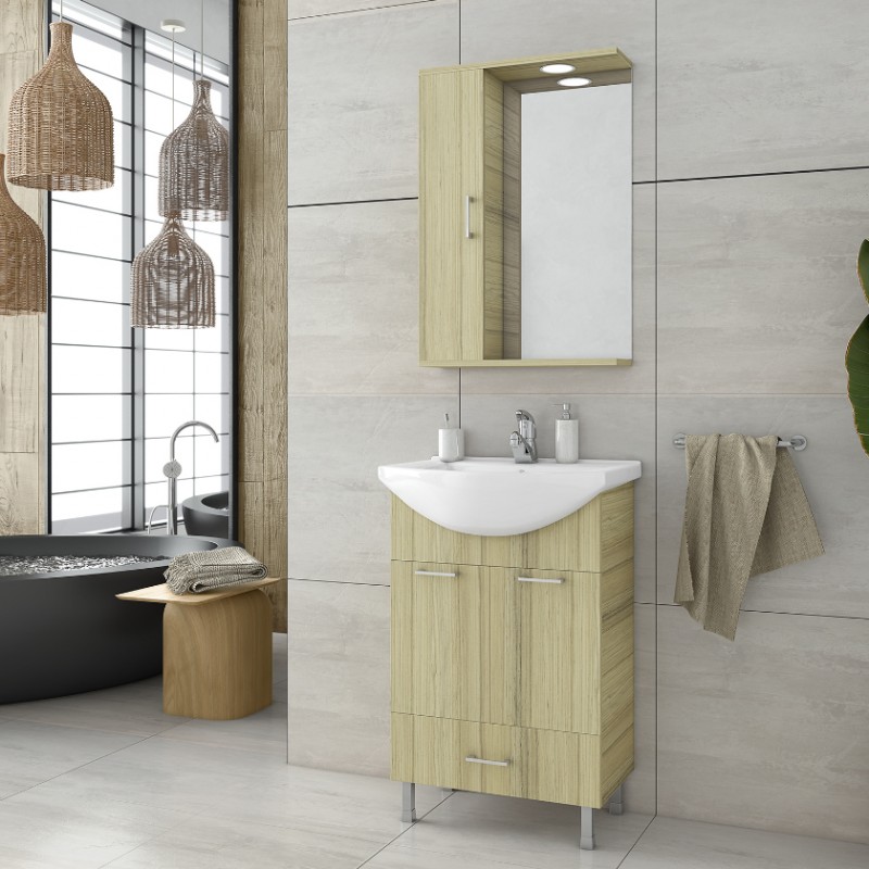 Drop Πάγκος με Νιπτήρα Natural Oak Κωδικός: 51547966