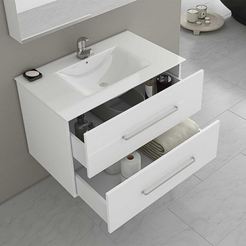 Drop Torino 60 Πάγκος με Νιπτήρα Μ61xΒ46xΥ50cm White Κωδικός: 50602061