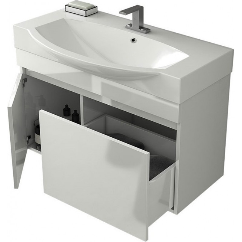 Drop Senso 85 Πάγκος με Νιπτήρα Μ84xΒ38xΥ60cm Λευκός Κωδικός: 40996955