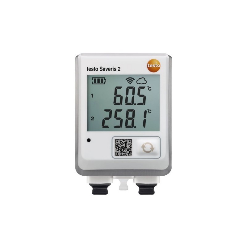 Testo Saveris 2-T3 Καταγραφικό δεδομένων WiFi με oθόνη και δύο υποδοχές για εξωτερικούς αισθητήρες θερμοκρασίας Τύπου Κ, T, J.  Κωδικός  0572 2033